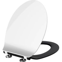 WC-istuimen kansi Duschy Slim Sense, musta/valkoinen