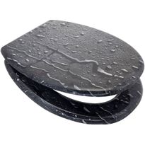 WC-istuimen kansi Duschy  Water Black, musta