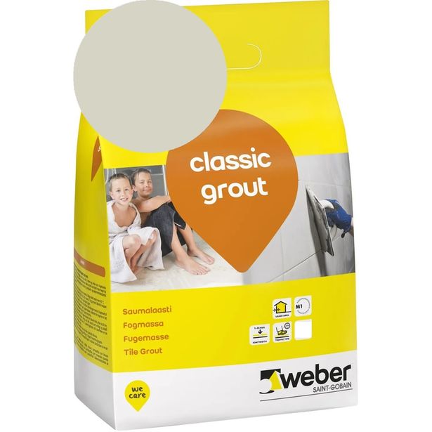 Saumalaasti Weber Classic Grout, 12 Marble, 15 kg
