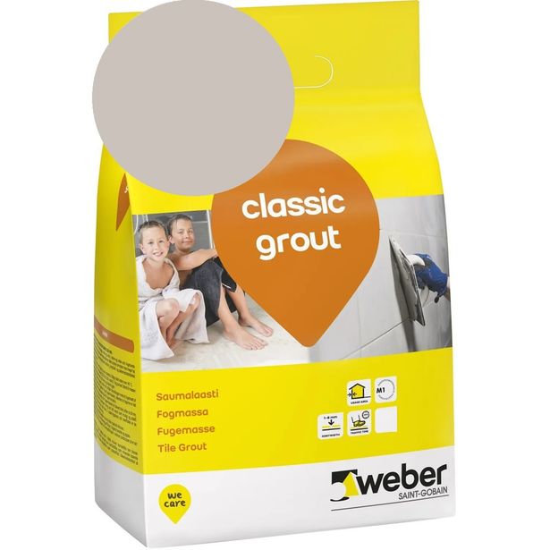 Saumalaasti Weber Classic Grout, 12 Marble, 15 kg