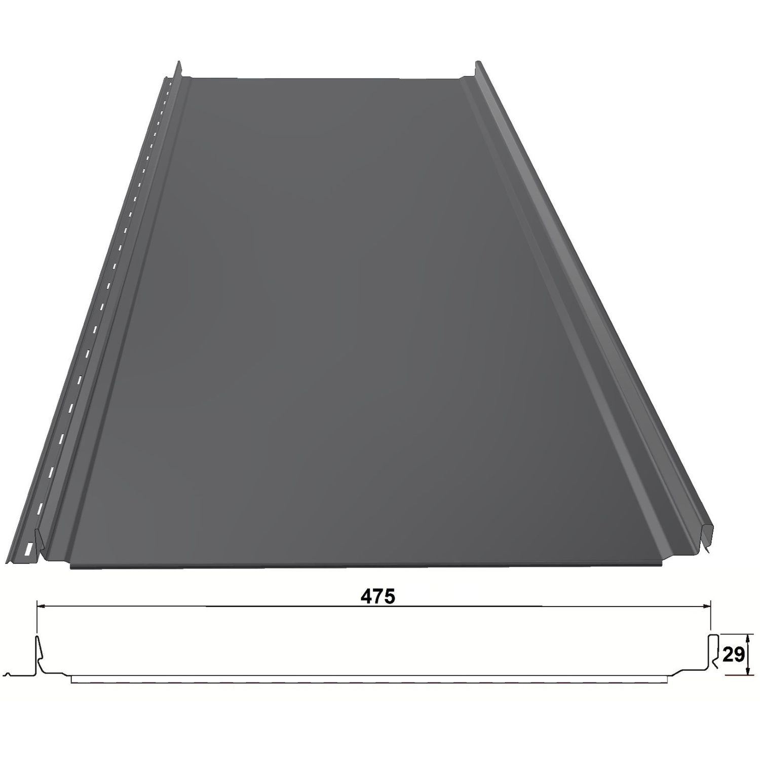 Peltikatto Weckman Progantti Standard, 0.5mm, pystysauma