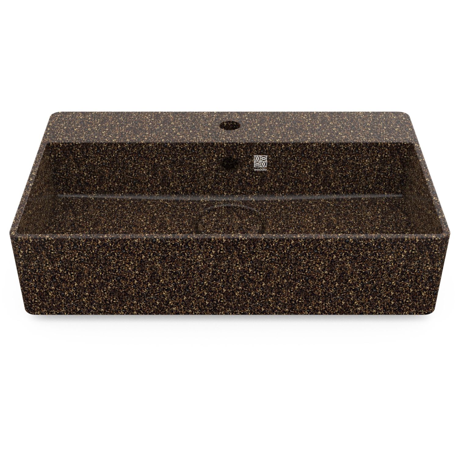 Pesuallas Woodio Cube60 Root, 600x400mm, hanareikä, tummanruskea
