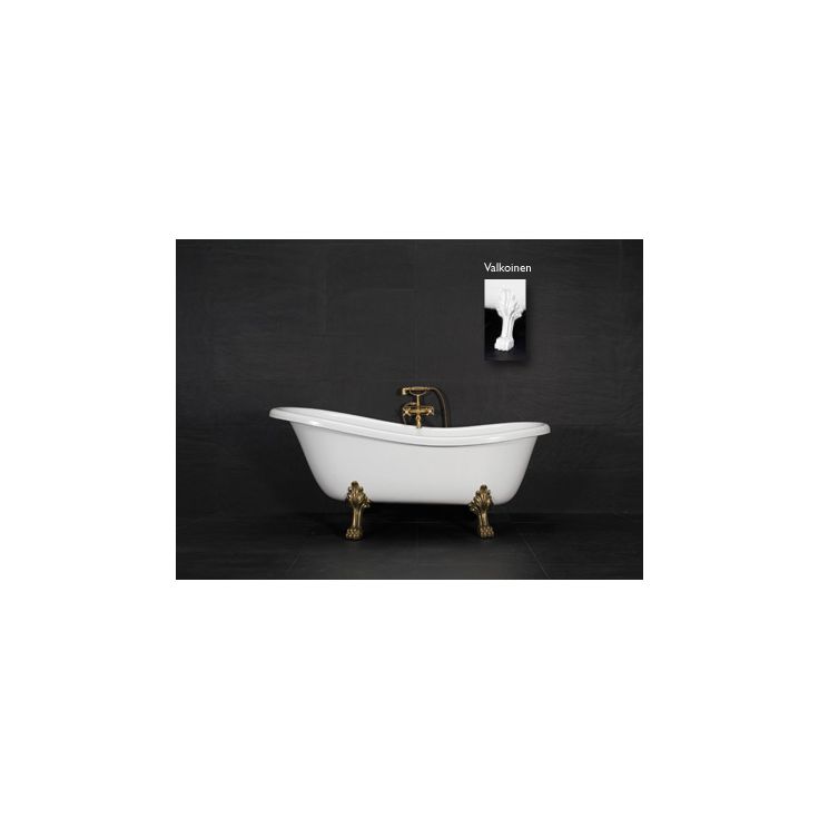 Kylpyamme Westerbergs Victoria 167, 230l, 1670x750mm, valkoinen, valkoiset jalat