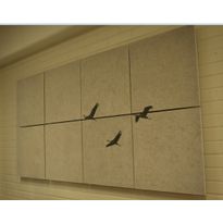 Akustiikkataulu Yeseco Quiet, 320x160cm, kollaasi 8kpl 80x80cm, eri kuvia (myös omalla kuvalla)