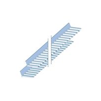 Yläliitäntäprofiili Keraplast Trapetsi PC prof. 76/18 mm, 2280 mm, kirkas