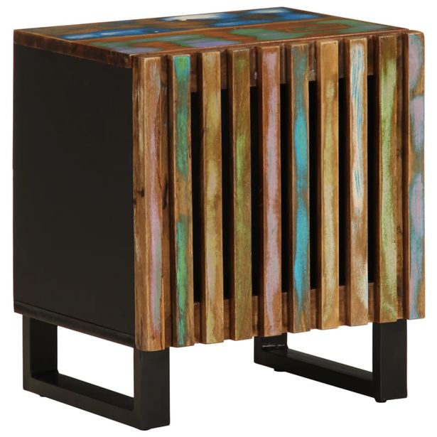 Yöpöydät 2 kpl 40x34x46 cm kierrätetty täyspuu (77425)