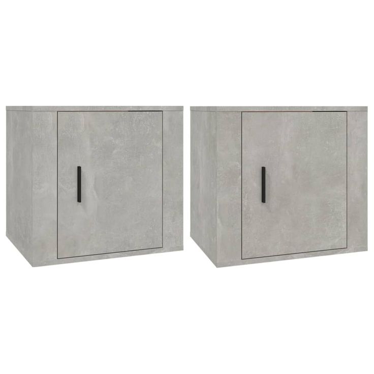 Yöpöydät 2 kpl betoninharmaa 50x39x47 cm (16697)