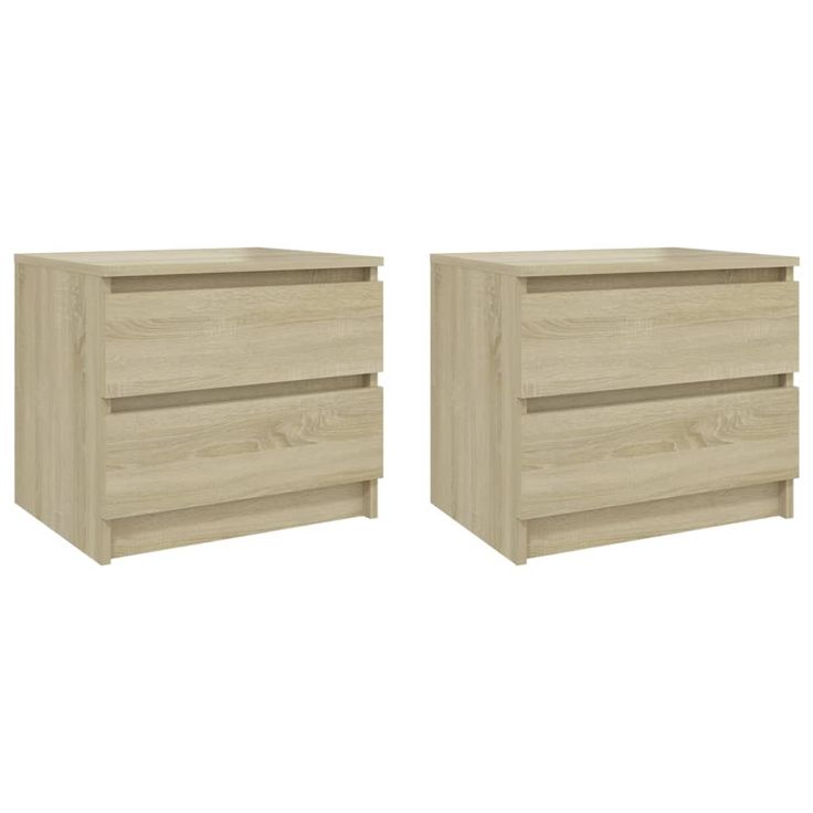 Yöpöydät 2 kpl Sonoma-tammi 50x39x43,5 cm tekninen puu (06200)