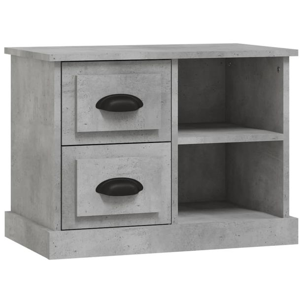 Yöpöytä betoninharmaa 60x35,5x45 cm (16372)