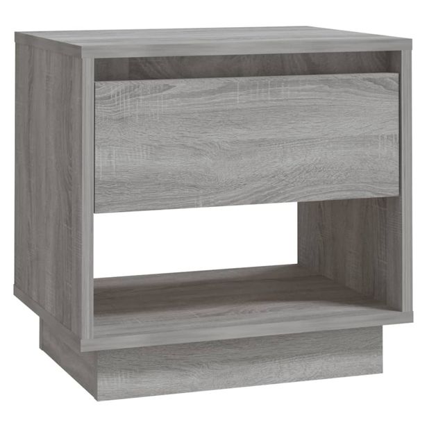 Yöpöytä harmaa Sonoma 45x34x44 cm lastulevy (12983)