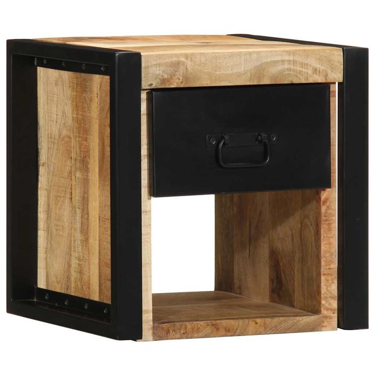 Yöpöytäkaapit 2 kpl 40x35x40 cm Massiivipuuta mango (15951)