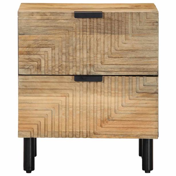 Yöpöytäkaapit 2 kpl Ruskea 40x33x46 cm Massiivipuu Mango (17719)