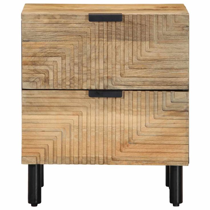 Yöpöytäkaapit 2 kpl Ruskea 40x33x46 cm Massiivipuu Mango (17719)
