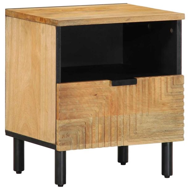 Yöpöytäkaapit 2 kpl Ruskea 40x33x46 cm Massiivipuu Mango (17727)