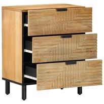 Yöpöytäkaappi Ruskea 50x33x60 cm Massiivipuu Mango (17729)