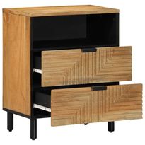 Yöpöytäkaappi Ruskea 50x33x60 cm Massiivipuu Mango (17730)