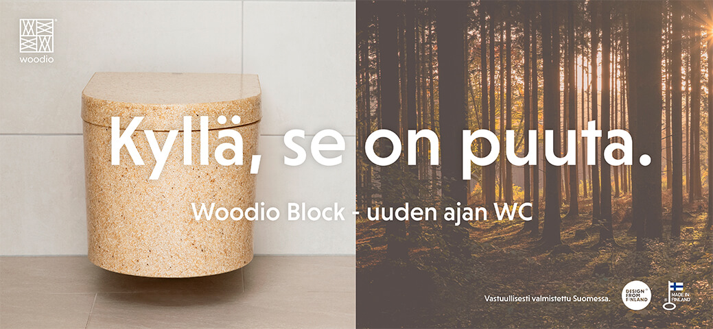 Esittelyssä uuden ajan wc-istuin - Woodio Block