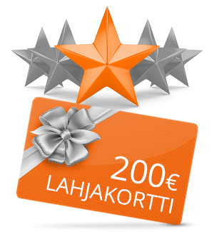 Tee tuotearvostelu ja voit voittaa 200 € lahjakortin