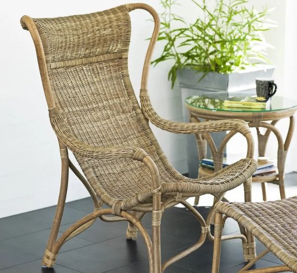 Praktö lepotuoli luonnonvärinen rottinki