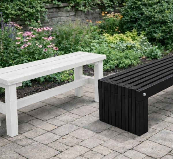 DIY Puutarhapenkit maalattuna