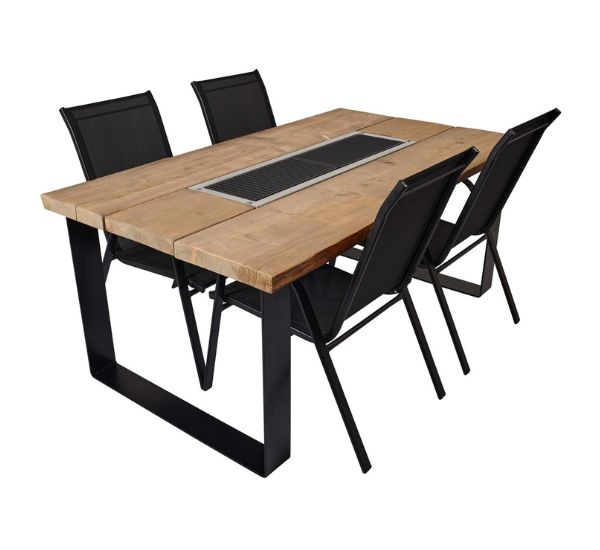 Grillipöytä SocialBBQ 4+2 hengelle 190x113 cm