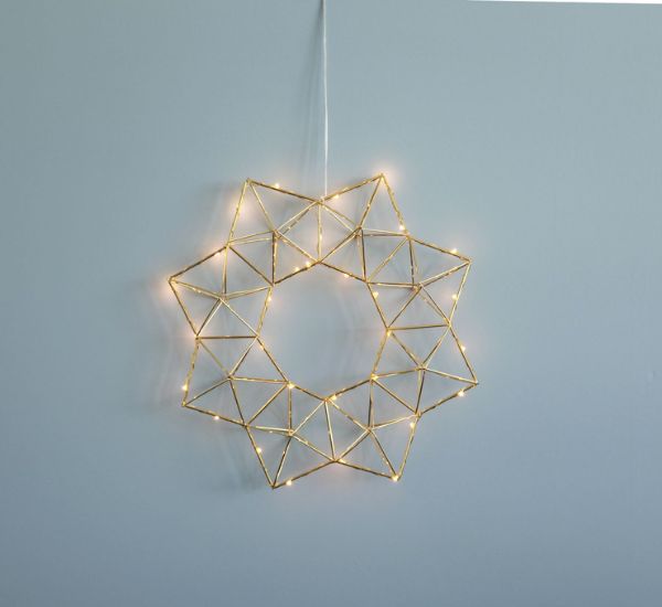 Messinginvärinen Eglo Edge LED-valotähti