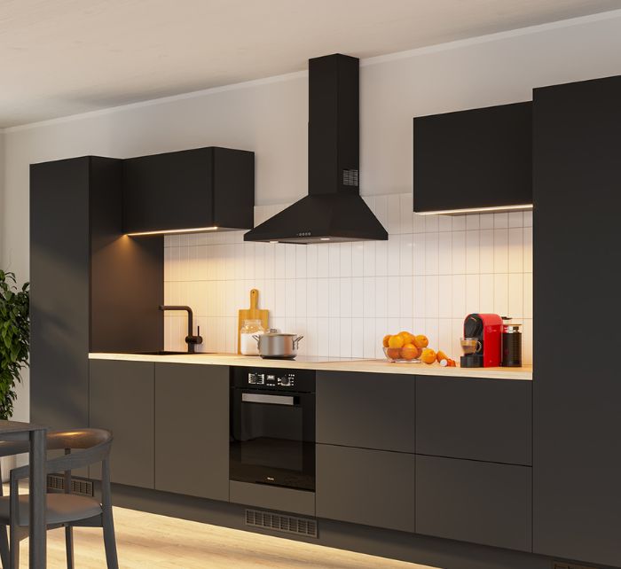 Savo C-44 liesituuletin musta seinälle asennettava