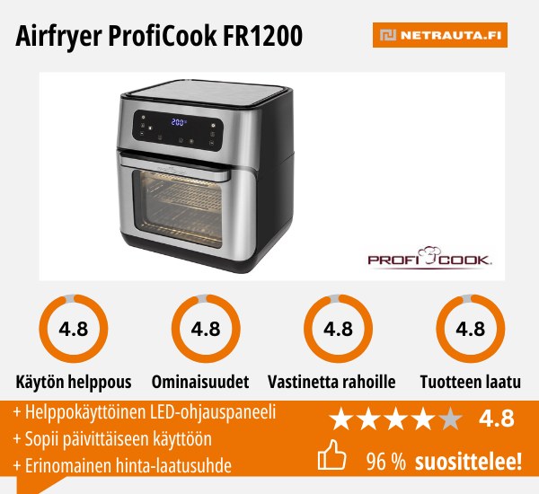 Airfryer ProfiCook FR1200 kokemuksia