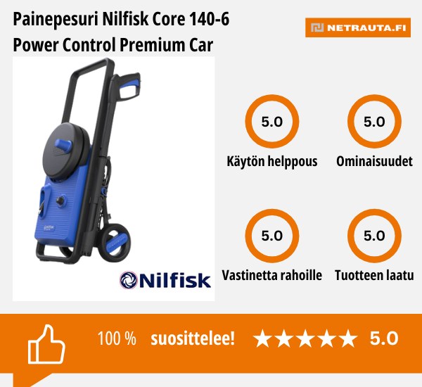 Painepesuri Nilfisk Core 140-6 Power Control Premium Car kokemuksia