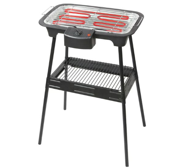 Sähkögrilli Easy Cooking 2000W jaloilla musta