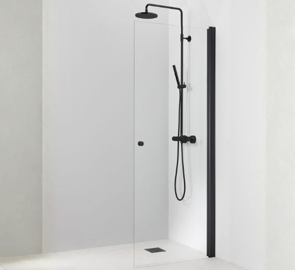 Suihkuseinä Vihtan Pisara 3 musta alumiini