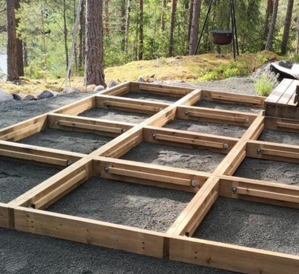 Terassielementti kehikko ja laatta 980x980x140mm OUTLET vihreä
