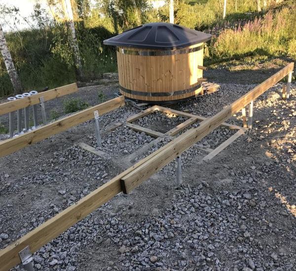 Terassin runkopuu 48x148x4200mm kestopuu A vihreä
