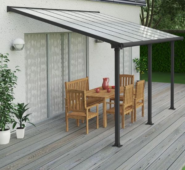 Palram-Canopia Olympia 3x4,25 m terassikatos harmaa/kirkas