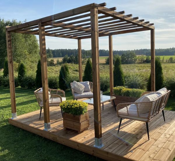 Pergola Patio Terassit kestopuinen pergola