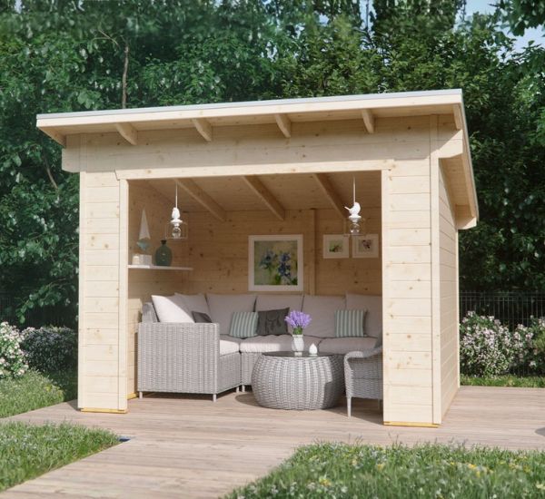 Pihakatos Skan Holz Ole 7,5 m² kevythirsinen pihakatos