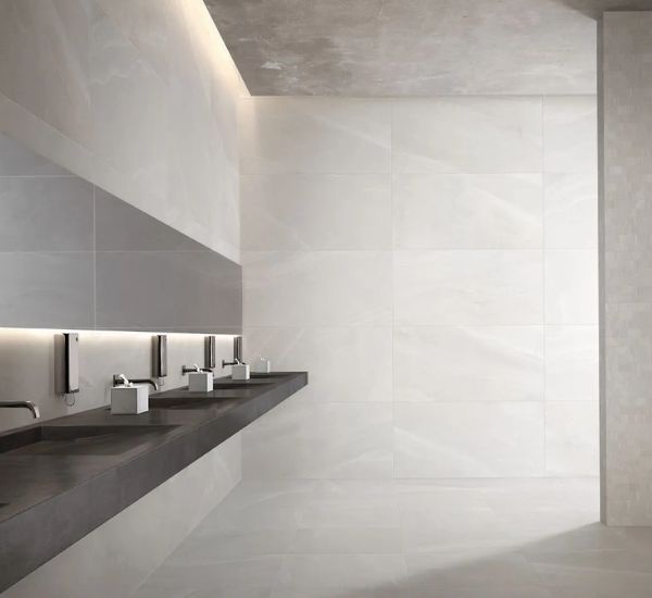 Pukkila Landstone White lattialaatta 598x598 mm