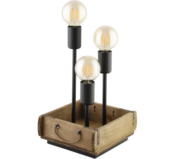 Eglo Wootton pöytävalaisin vintage puu