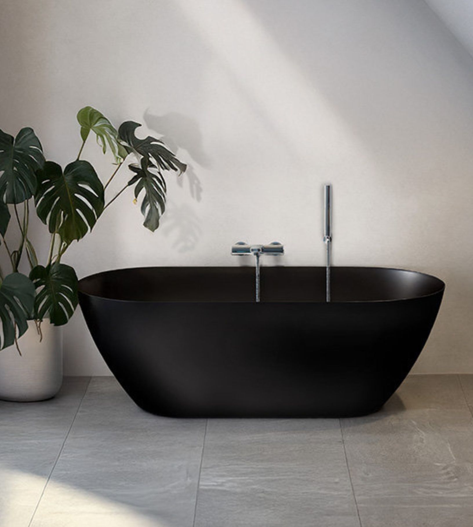 Kylpyamme Bathlife Stillsam 1400 mm, musta