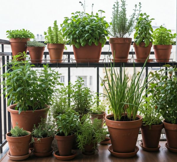 Suuret ruukut parvekkeelle