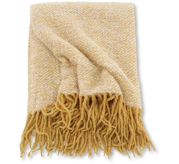 Venture Home Toby torkkupeitto 130x170 cm keltainen