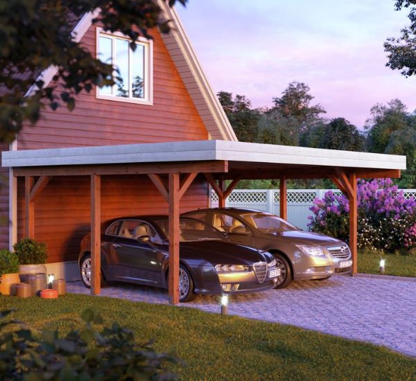 Autokatos Palmako Karl 20,6 m² kahdelle autolle