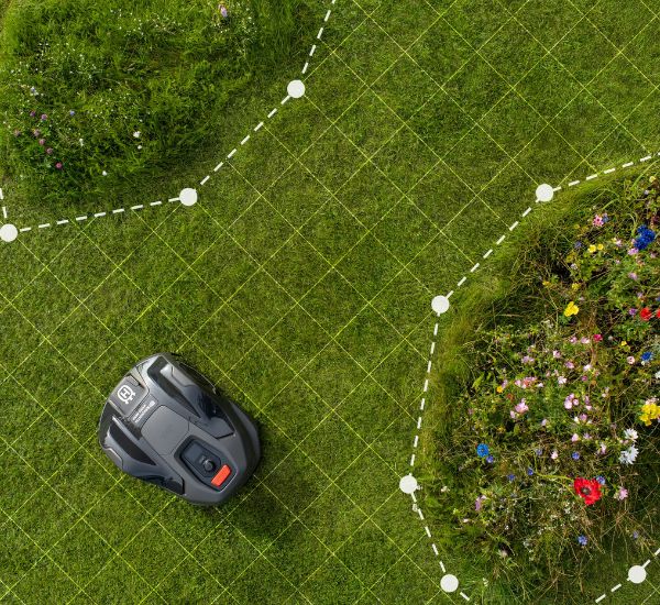 Husqvarna Automower 410XE Nera robottiruohonleikkurin ilman rajakaapelia