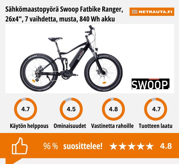 Sähkömaastopyörä Swoop Fatbike Ranger, 26x4