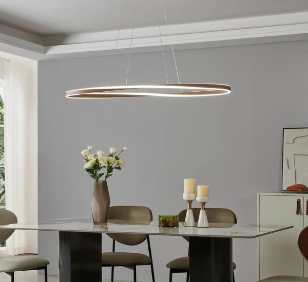 Hiekanvärinen Eglo Camerota LED-riippuvalaisin