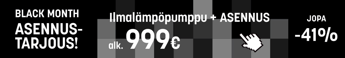 Ilmalämpöpumppu asennettuna alkaen 999€