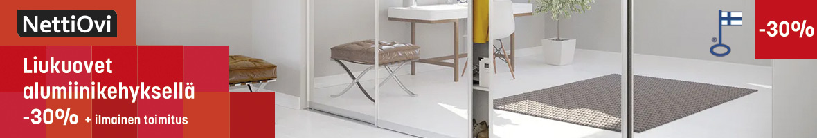 Nettiovi liukuovet alumiinikehyksellä -30% + ilmainen toimitus