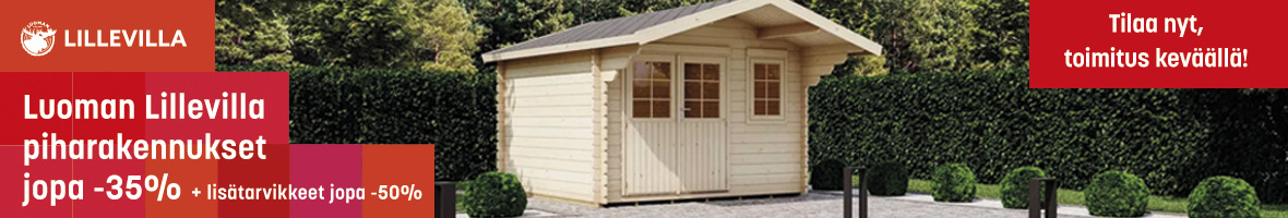 Luoman Lillevilla piharakennukset jopa -35%