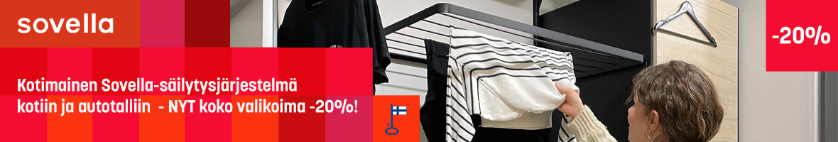 Sovella säilytysjärjestelmät -20%