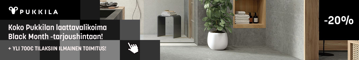 Pukkilan laatat tarjoushintaan -20%